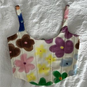 With Jean Floral Corset XS